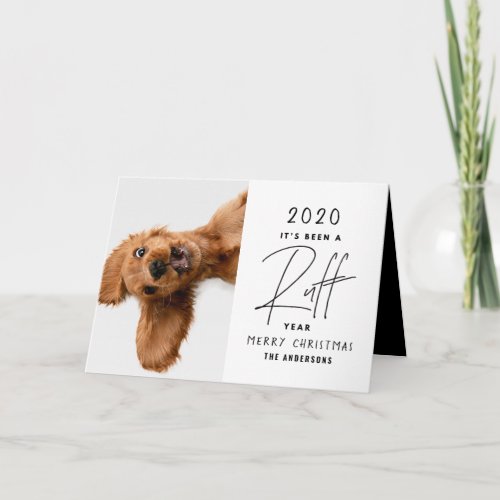 Christmas dog funny ruff year in review card