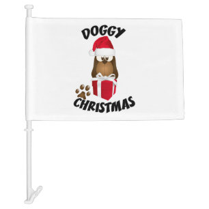 Christmas Dog gift idea xmas Car Flag