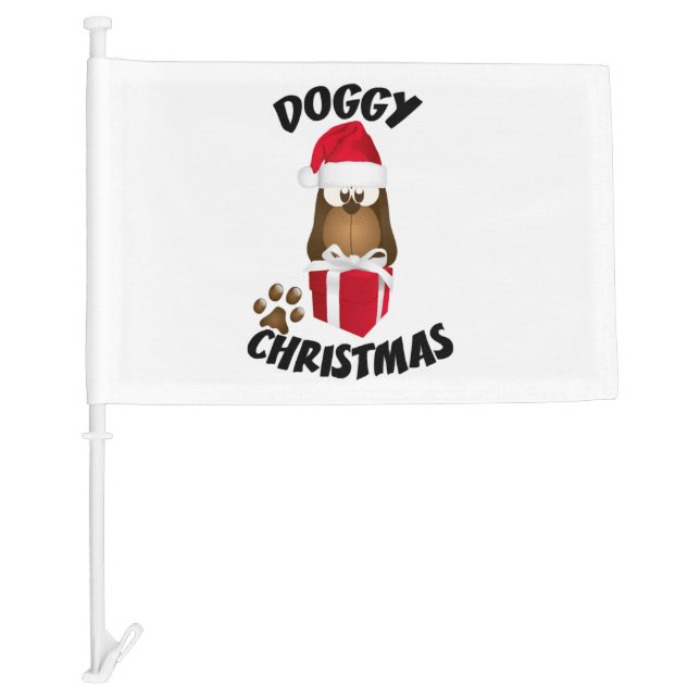 Christmas Dog gift idea xmas Car Flag (Front)