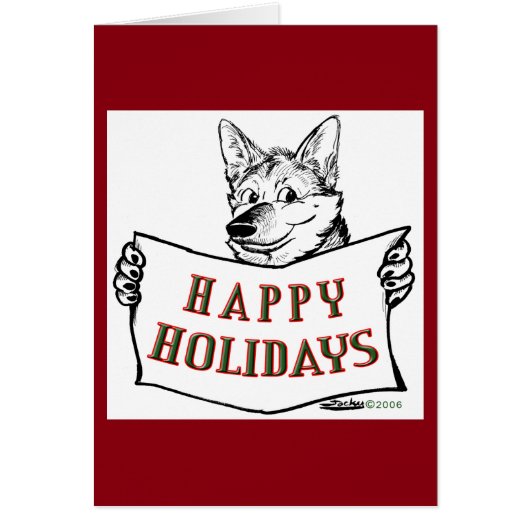 Christmas Dog:  Happy Holidays! (Front)