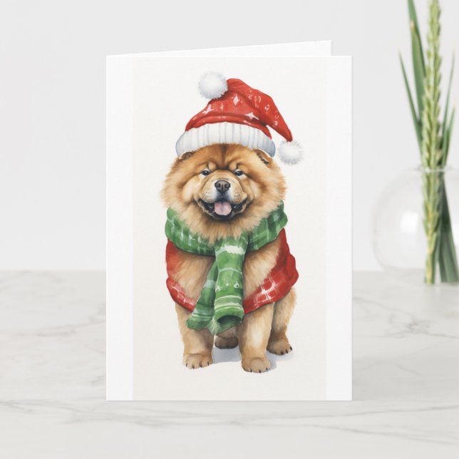Christmas Dog, Holiday Chow Chow BLANK  (Front)