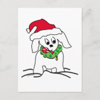 Christmas Dog Holiday Postcard