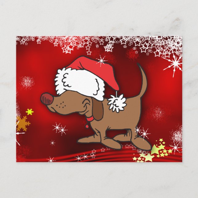 Christmas Dog Holiday Postcard (Front)