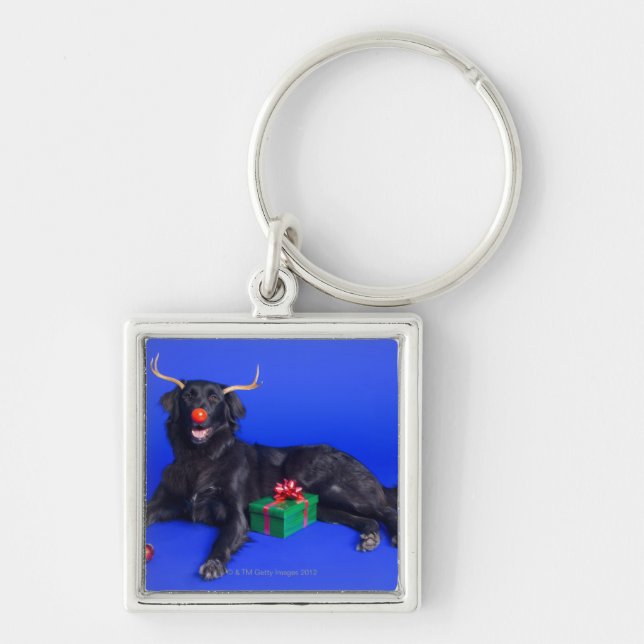 Christmas dog keychain (Front)