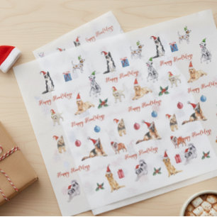 Christmas Dog Lover Happy Howlidays Tissue Paper