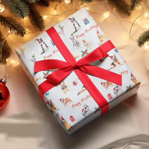 Christmas Dog Lover Happy Howlidays  Wrapping Paper