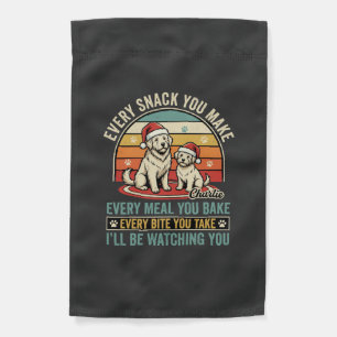 Christmas Dog Lovers Snack Watching Garden Flag