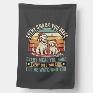Christmas Dog Lovers Snack Watching House Flag