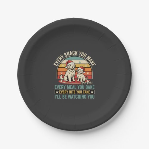 Christmas Dog Lovers Snack Watching Paper Plates