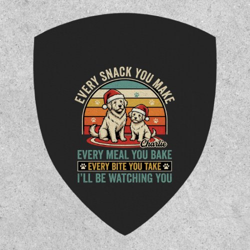 Christmas Dog Lovers Snack Watching Patch