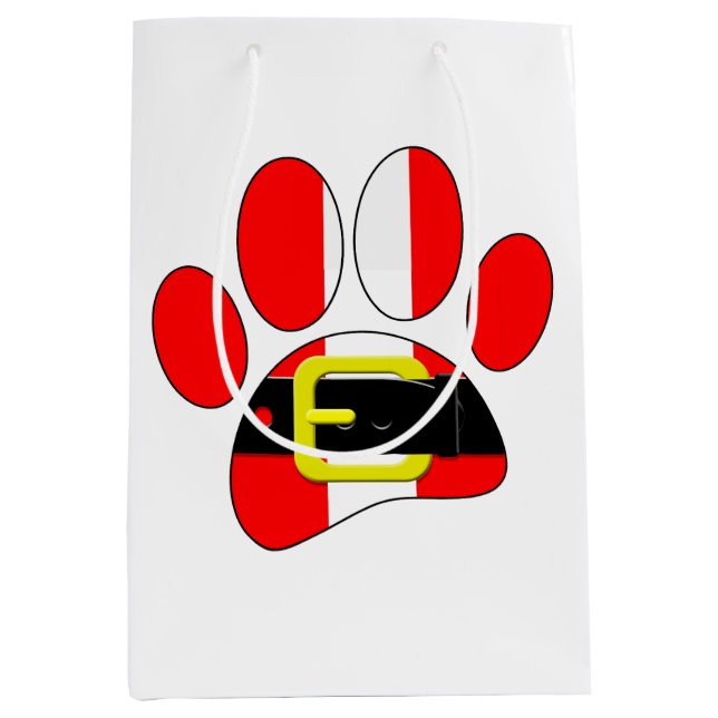 Christmas Dog Medium Gift Bag (Front)