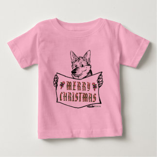 Christmas Dog:  Merry Christmas! Baby T-Shirt