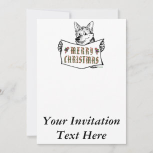 Christmas Dog: Merry Christmas! Invitation