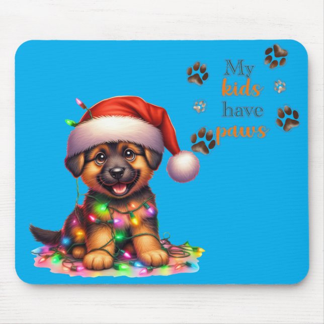 Christmas dog Mousepad  (Front)