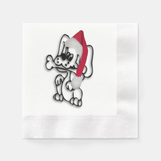 Christmas Dog Paper Napkins (Front)