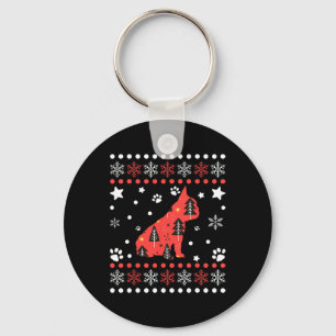 Christmas Dog Pattern French Bulldog Owner 1 Keychain
