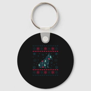 Christmas Dog Pattern French Bulldog Owner  Keychain