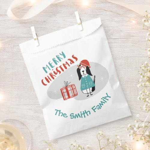 Christmas Dog Personalized Favor Bag
