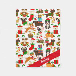 Christmas Dog Pet Fleece Blanket