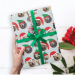 Christmas Dog Photo Gift Wrap<br><div class="desc">**Scroll down for photo How To below!** This funny and very merry Christmas gift wrapping paper will delight your friends and family when you personalize it with the photos of your kids, parents, friends and even pets putting the whole crazy cast of characters in silly holiday Santa and elf hats....</div>