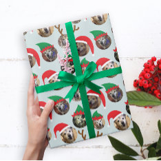 Christmas Dog Photo Gift Wrap at Zazzle
