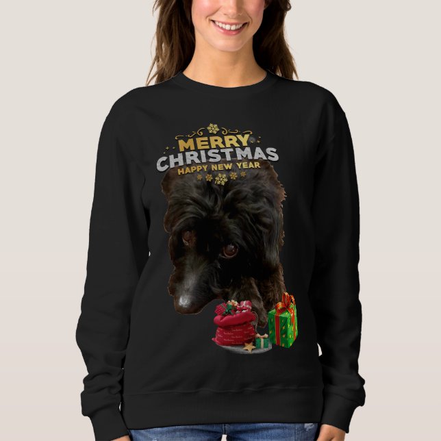 Christmas Dog Poodle Doodle Sweatshirt (Front)