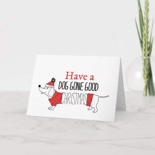 Christmas Dog Puns Santa Dogs Dog Gone Good Christ Card