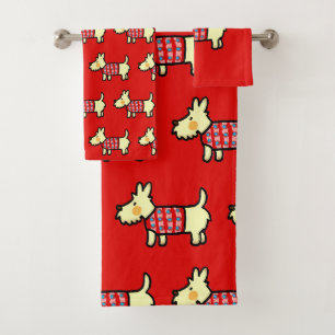 Christmas Dog Santa Paws Festive Puppy Bath Towel Set