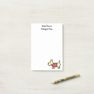 Christmas Dog Santa Paws Festive Puppy Post-it Notes