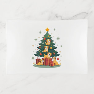 Christmas Dog Tree T-Shirt Cute Funny Puppy Dogs X Trinket Tray