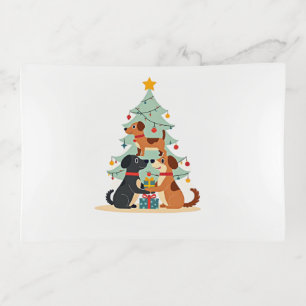 Christmas Dog Tree T-Shirt Cute Funny Puppy Dogs X Trinket Tray