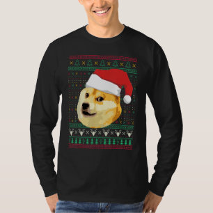Christmas Doge Meme Shiba Inu Santa Funny Ugly Swe T-Shirt