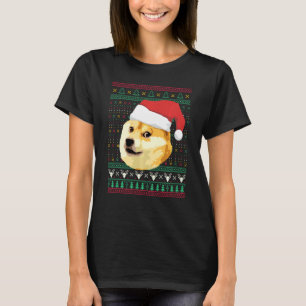Christmas Doge Meme Shiba Inu Santa Funny Ugly Swe T-Shirt