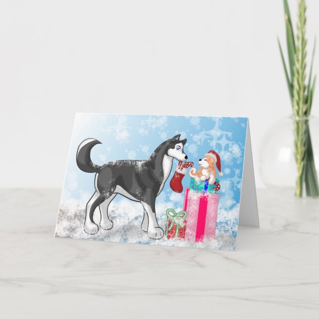 Christmas Doggies! Holiday Card (Front)