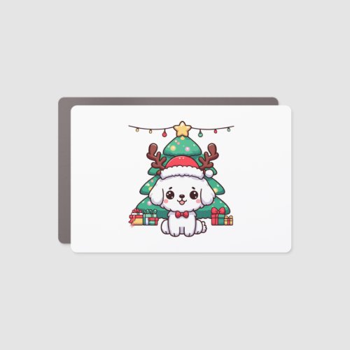 Christmas Doggy _ Xmas puppy   Car Magnet