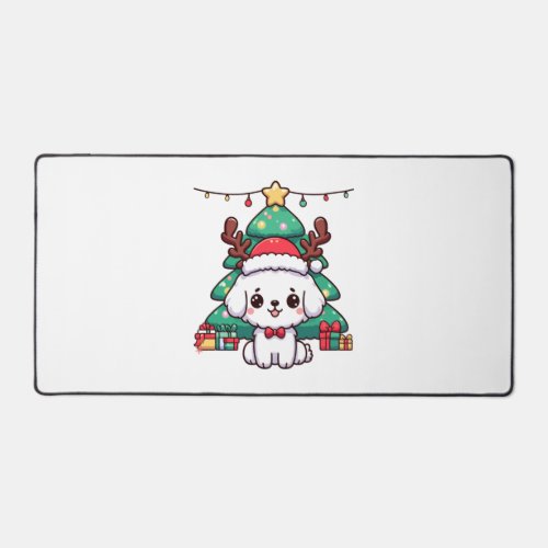 Christmas Doggy _ Xmas puppy   Desk Mat