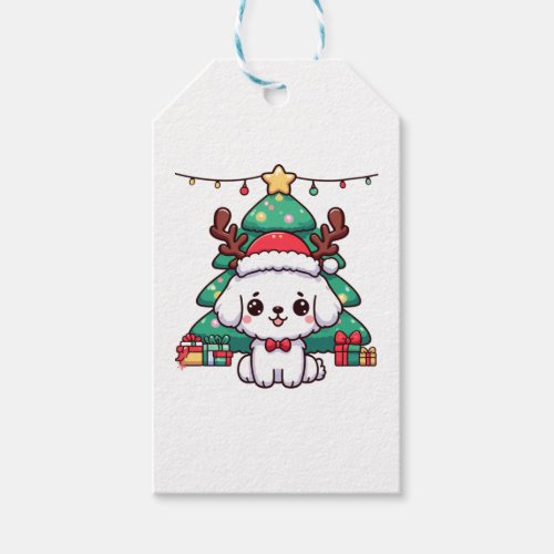 Christmas Doggy _ Xmas puppy   Gift Tags