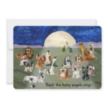 Christmas Dogs Cartoon Card 5" x 7" Invitations
