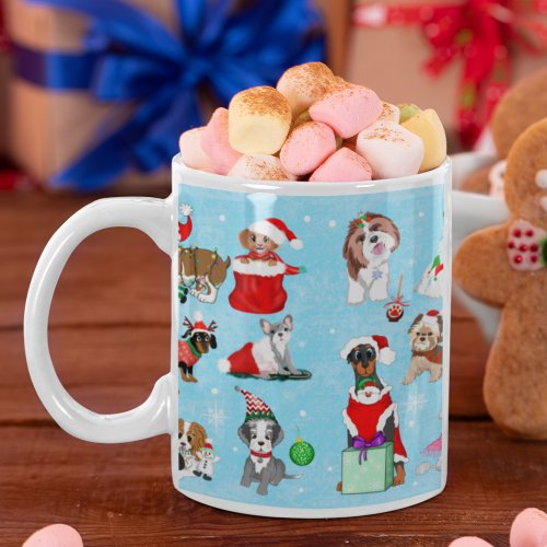 Christmas Dogs Celebration  Coffee Mug