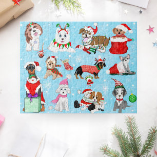 Christmas Dogs Celebration Jigsaw Puzzle
