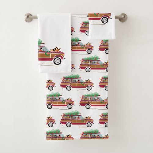 Christmas Dogs Coddiwompling Bath Towel Set