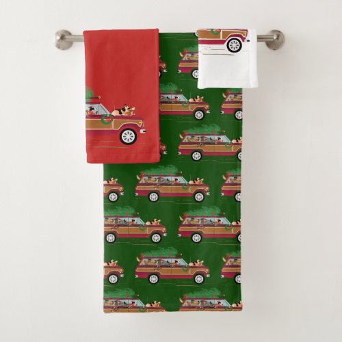 Christmas Dogs Coddiwompling Bath Towel Set