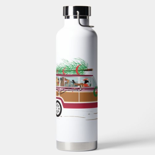 Christmas Dogs Coddiwompling Water Bottle