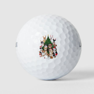 Christmas Dogs Dog Lover Holiday Dog Mom Golf Balls