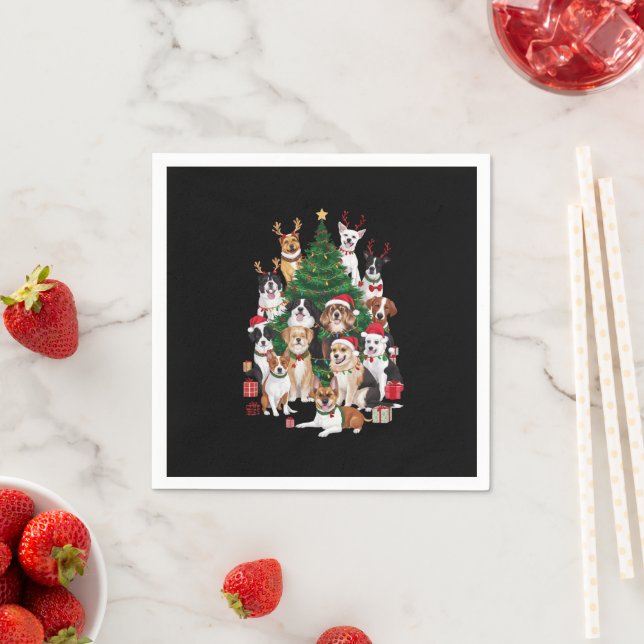 Christmas Dogs Dog Lover Holiday Dog Mom  Napkins (Insitu)