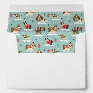 Christmas Dogs in Cozy Scarves Pattern Envelope