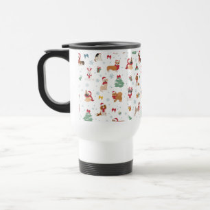 Christmas Dogs in Holiday Accessories Travel Mug