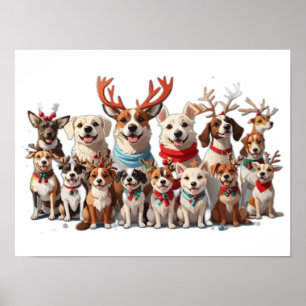 Christmas Dogs Poster