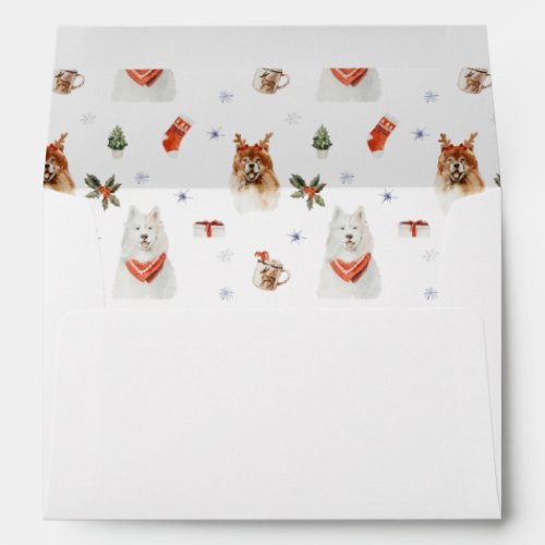 Christmas Dogs  Presents 2 Envelope