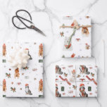 Christmas Dogs Trio Wrapping Paper Sheets<br><div class="desc">Make the holidays fun with your Christmas Dogs Trio Christmas Wrapping Paper.  Great to use as gift wrap for the people who love dogs and animals.</div>
